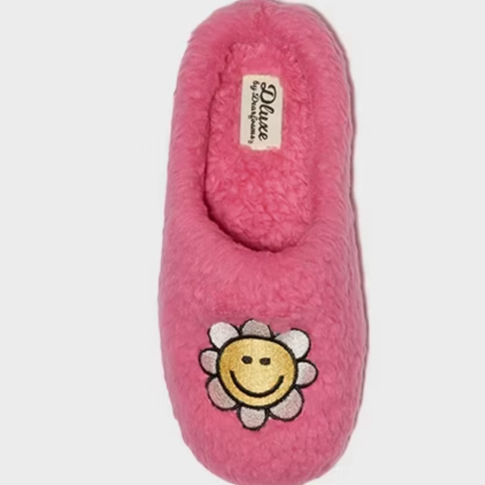 Dluxe by dearfoams Women's Smiley Slide Slippers - Picture 5 of 7